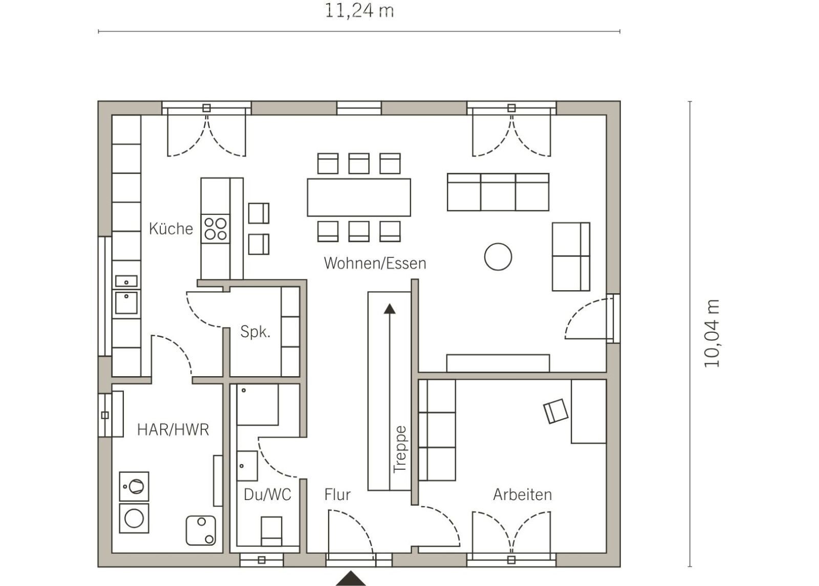 Modernes Haus auf schönem Grundstück