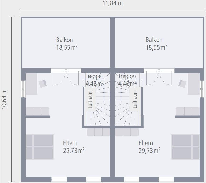 Zwei Wohneinheiten – mit vielen architektonischen Besonderheiten. Der Hingucker!