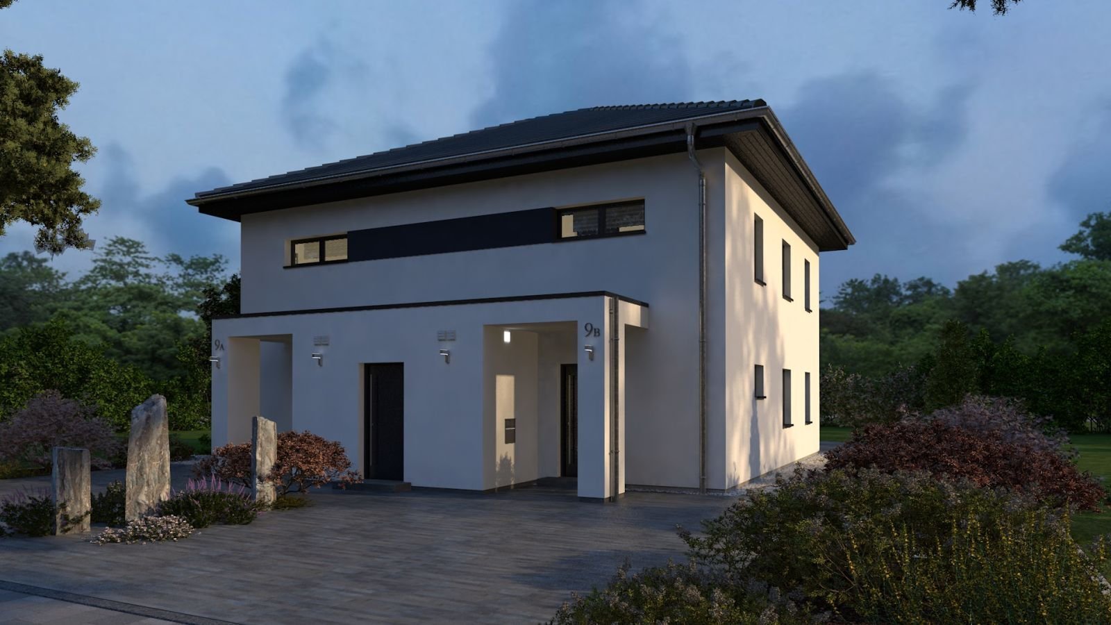 MODERNE VILLA ZWEIGETEILT - Malervorbereitet inkl. Grundstück