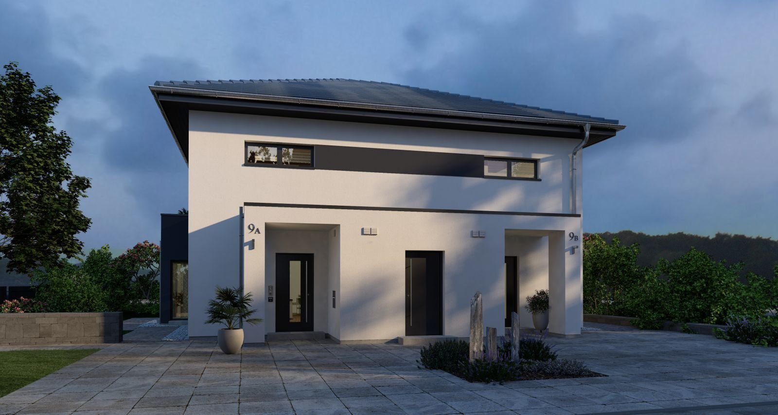 MODERNE VILLA ZWEIGETEILT - Malervorbereitet inkl. Grundstück