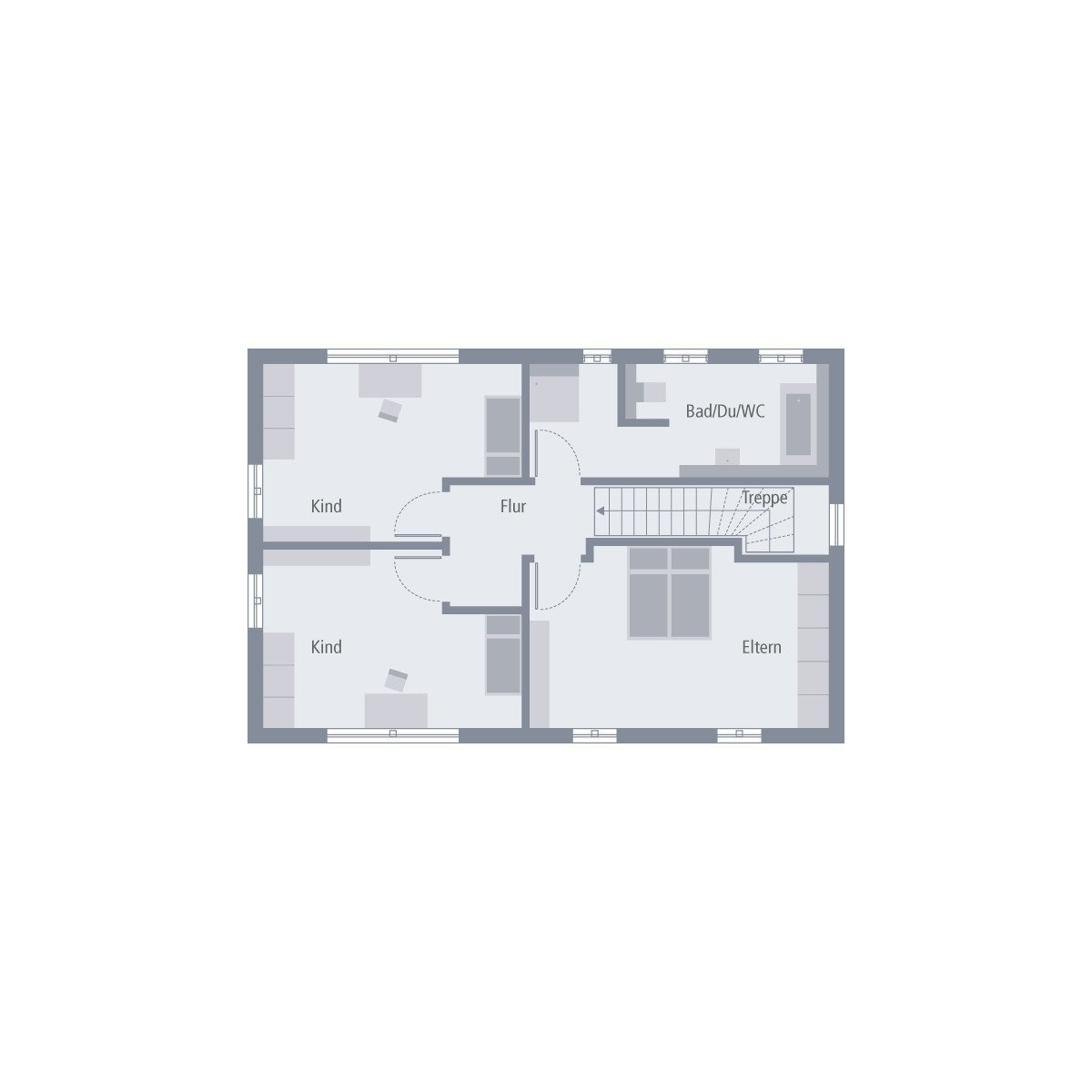 Bauhaus auf Grundstück mit Fernblick