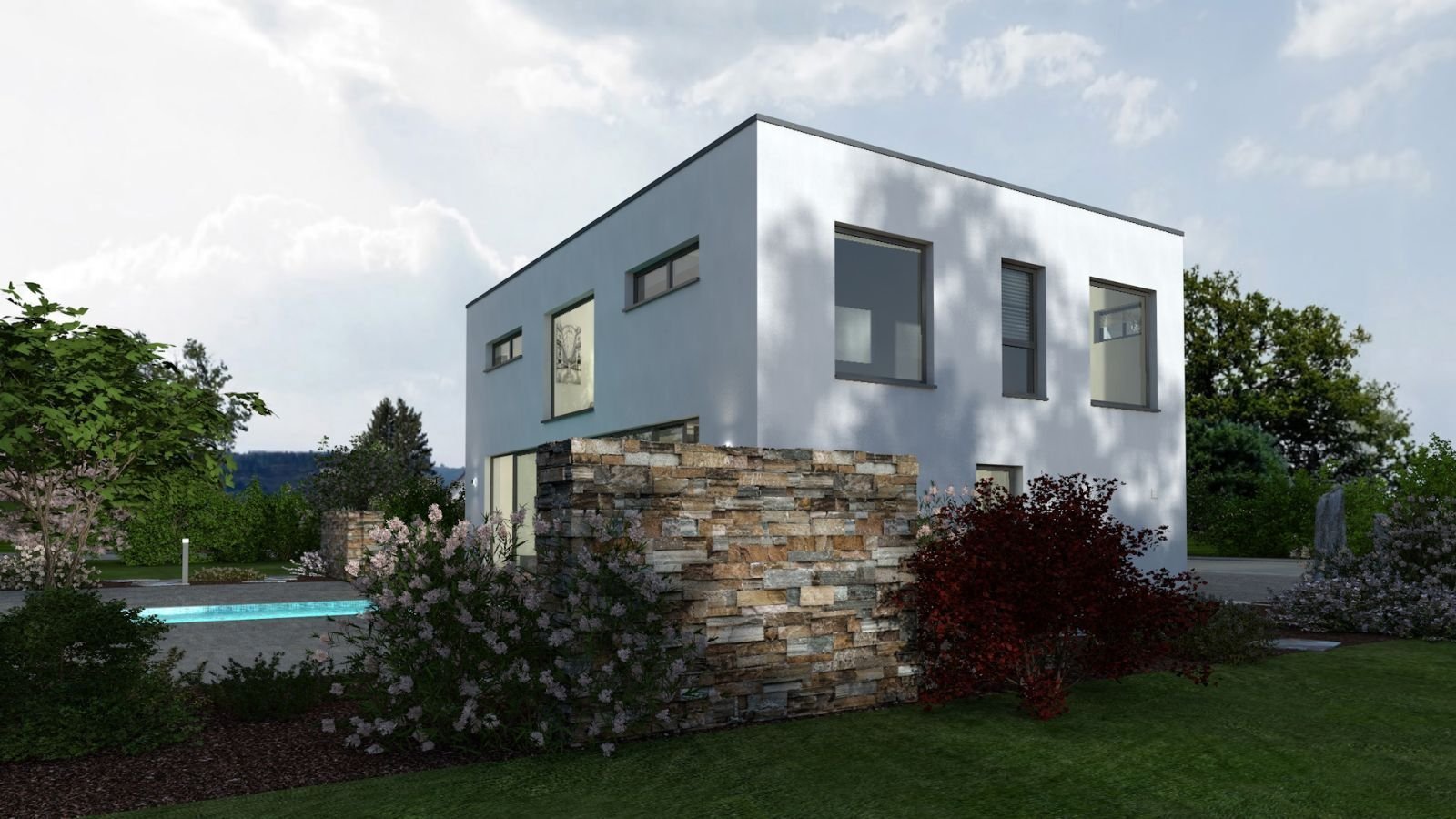 GERADLINIGKEIT PERFEKT UMGESETZT - Malervorbereitet inkl. Grundstück