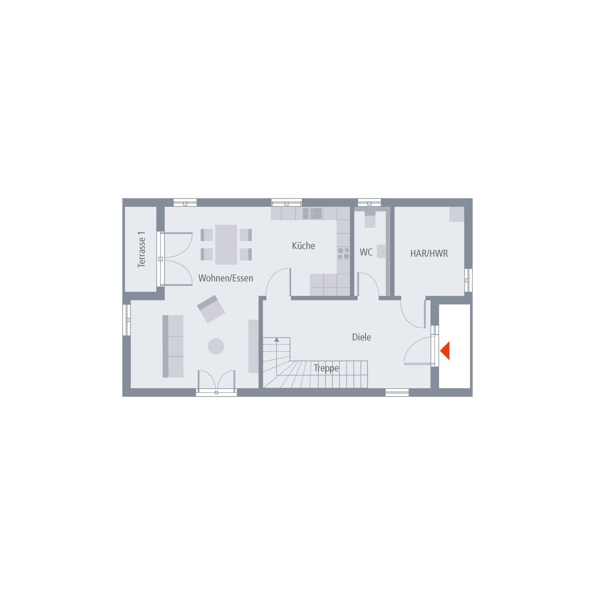 Design Haus mit passendem Grundstück