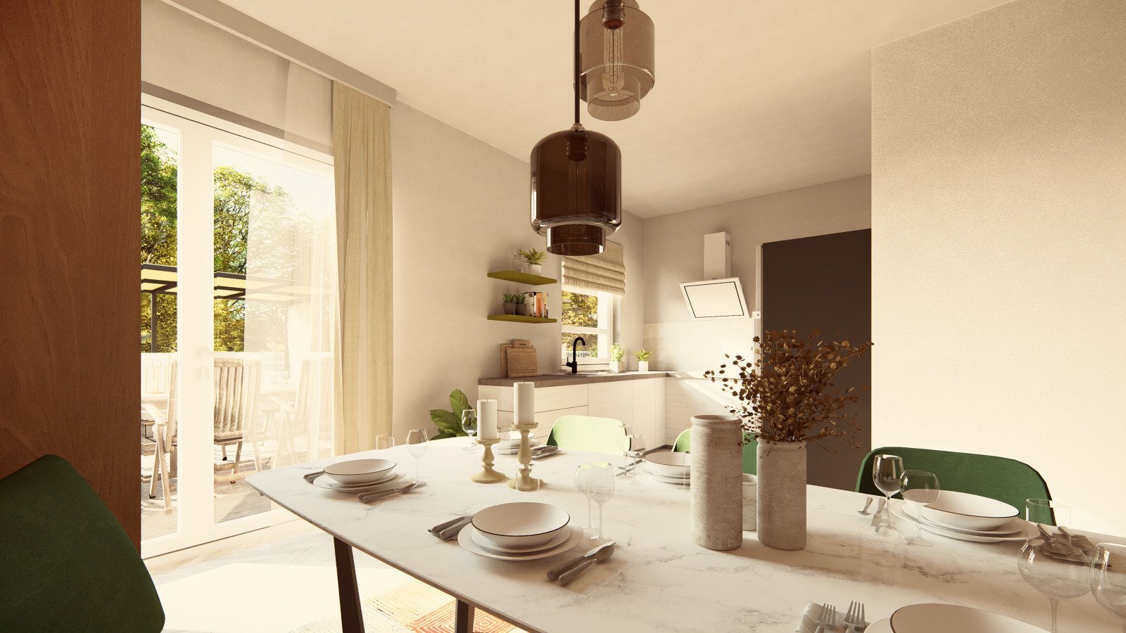 Ansicht Esszimmer/Küche Ansicht Esszimmer/Küche