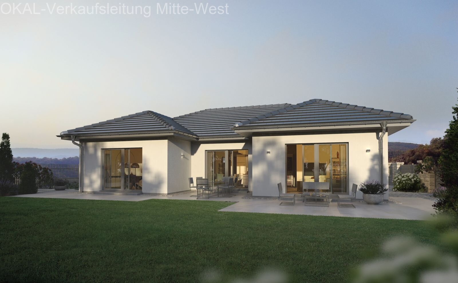 Bungalow  W Garten Abend