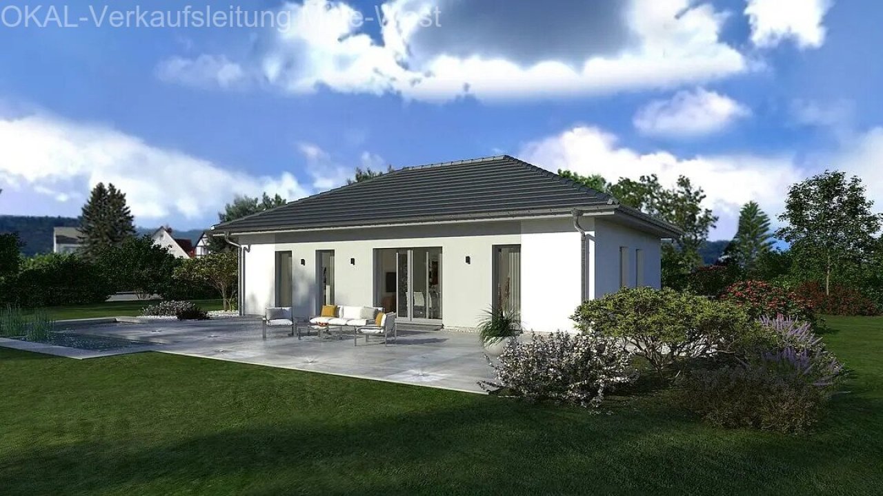 Bungalow 1 Walmdach Ansicht 2