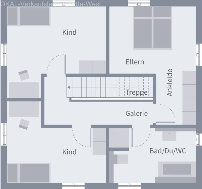 Stadtvilla 10.2 Obergeschoss