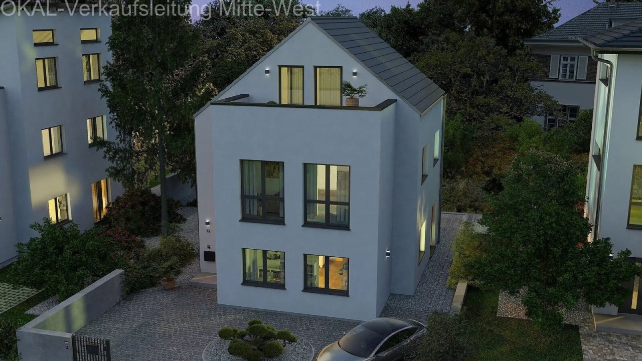 TownHouse 13 2 Satteldach abends