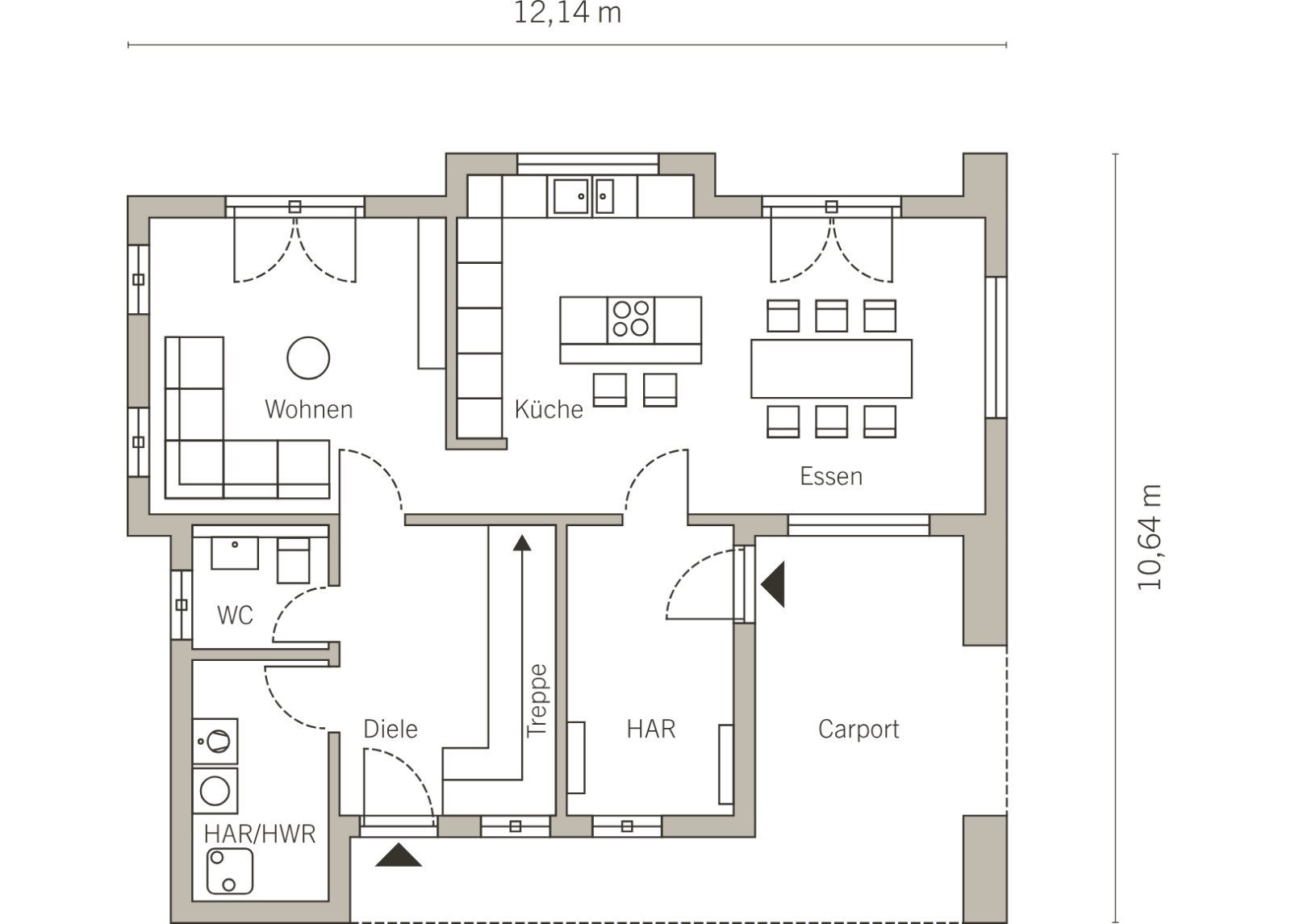 Grundriss Erdgeschoss Grundriss Erdgeschoss