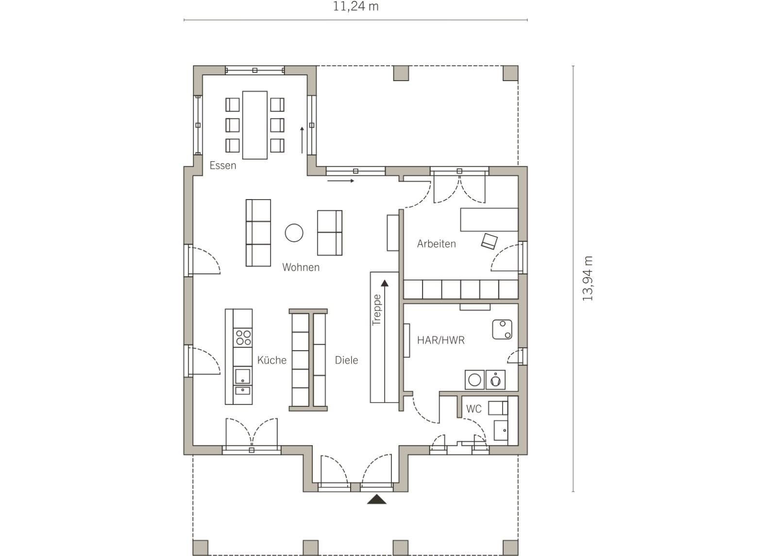 Grundriss Erdgeschoss Grundriss Erdgeschoss