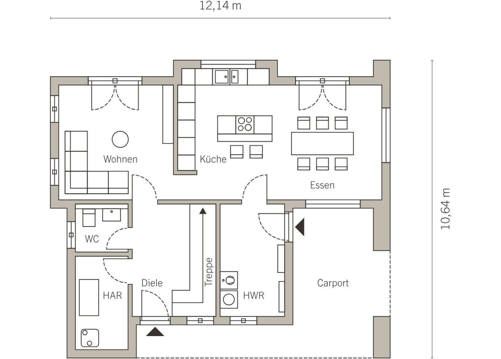 Grundriss Erdgeschoss Grundriss Erdgeschoss