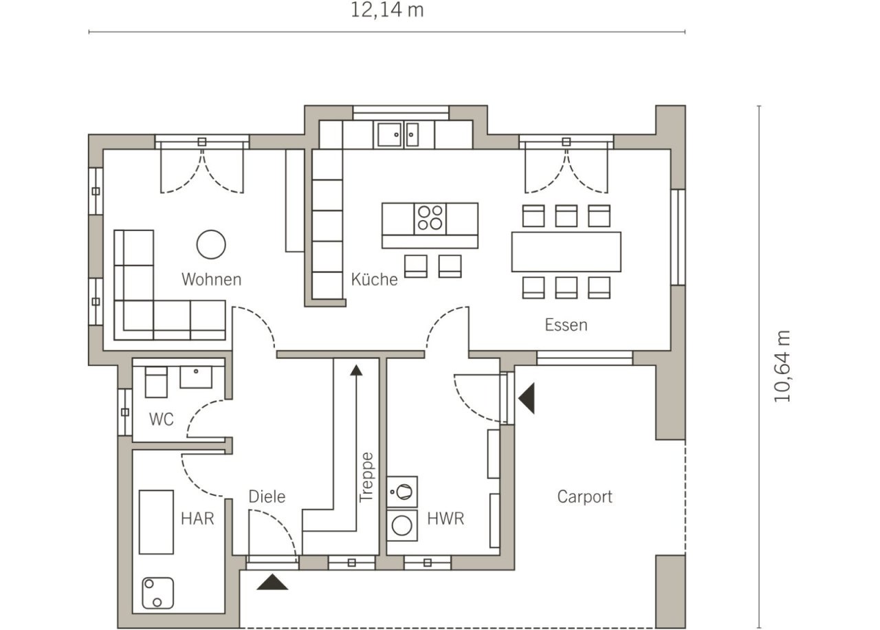 Grundriss Erdgeschoss Grundriss Erdgeschoss