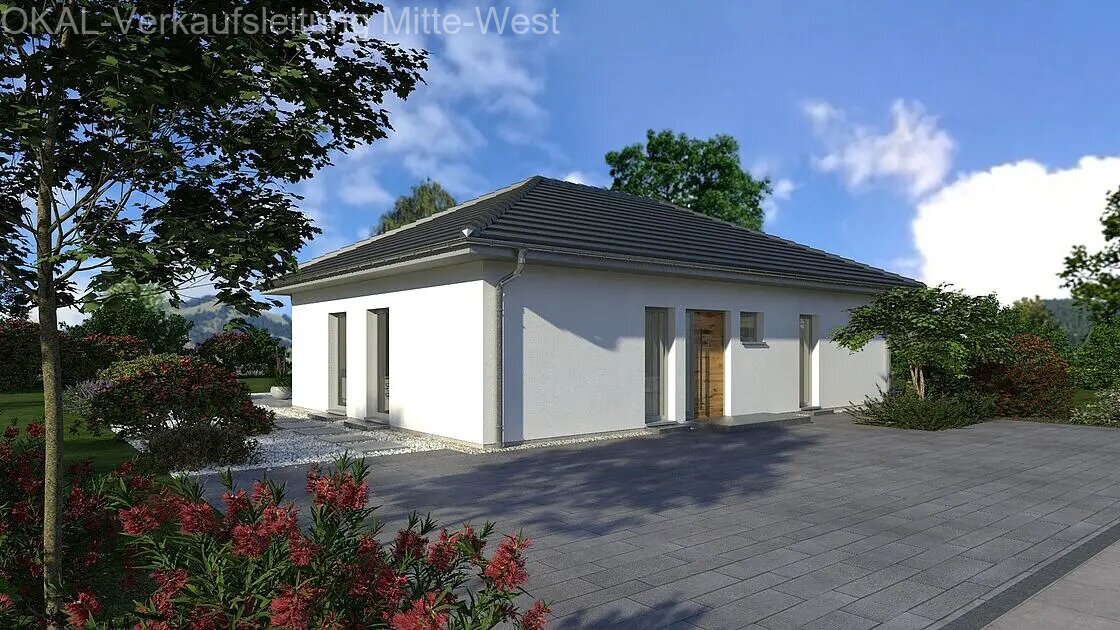 Bungalow 1 Walmdach Ansicht 3