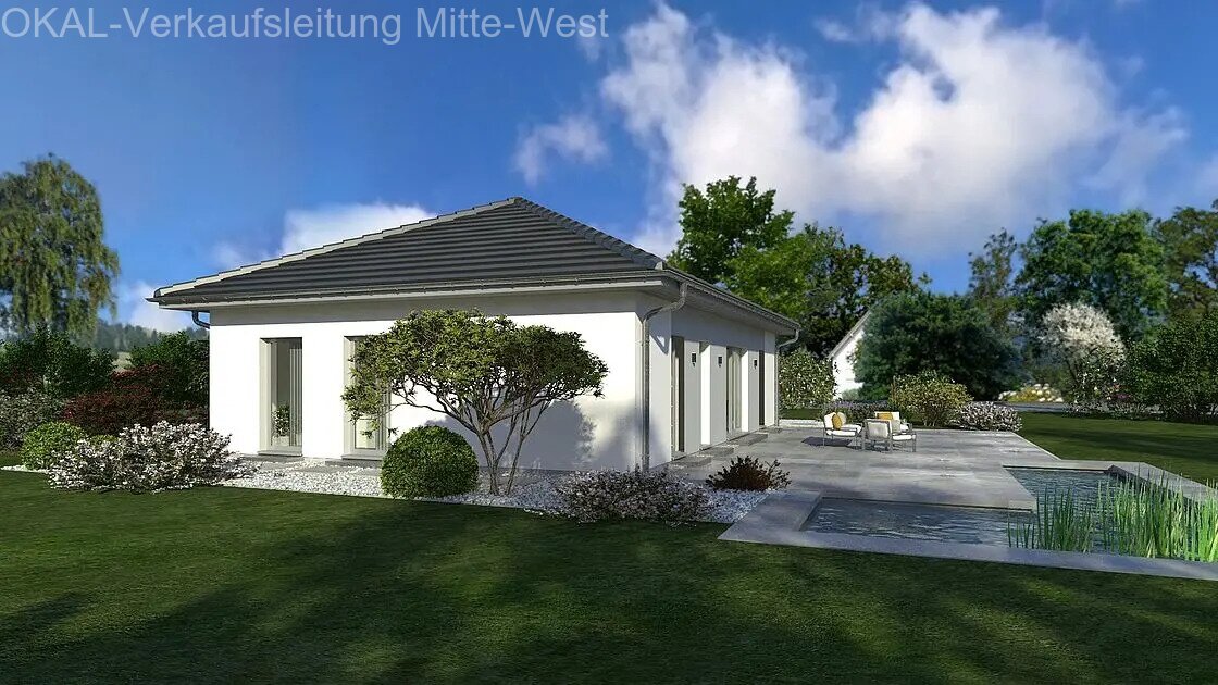 Bungalow 1 Walmdach Ansicht 4
