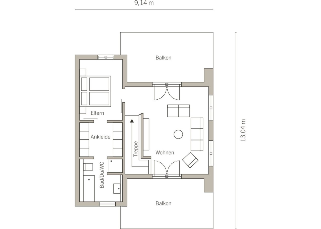 Grundriss Obergeschoss 2